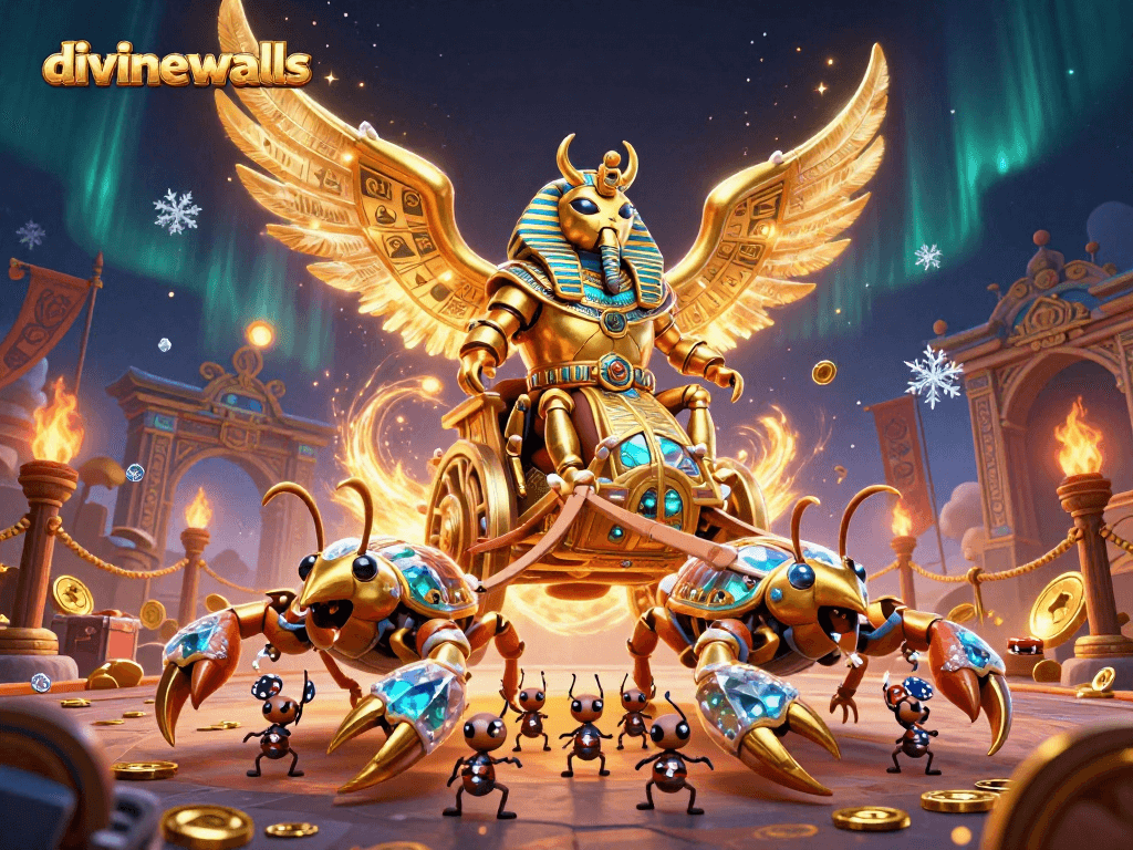 Engage in thrilling gameplay with divinewalls featuring vibrant 3D casino elements and dynamic characters.
