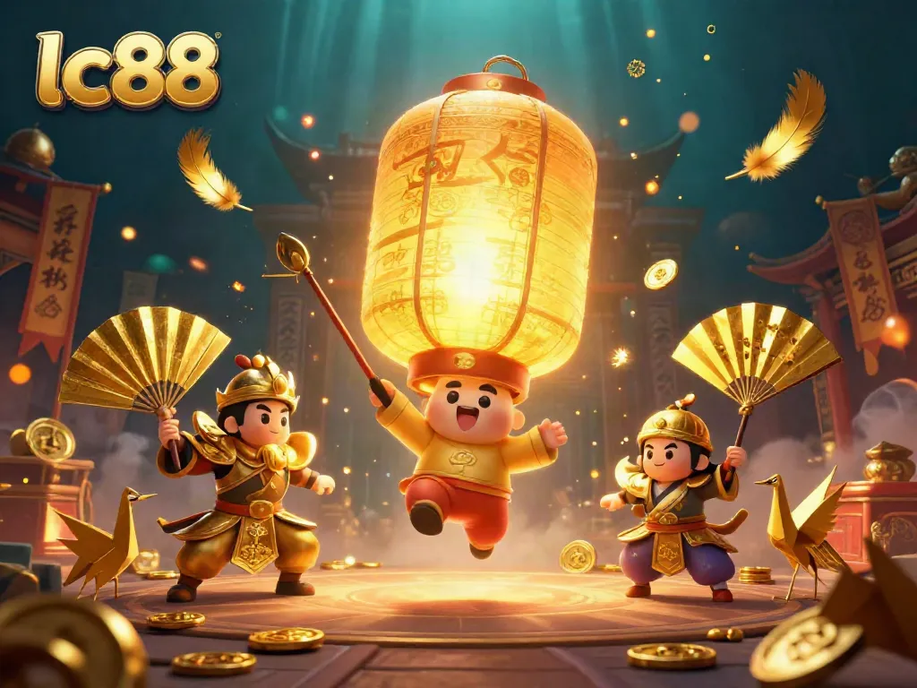 Engage with the enchanting lc88 casino illustrated scene featuring dynamic characters and vibrant game elements