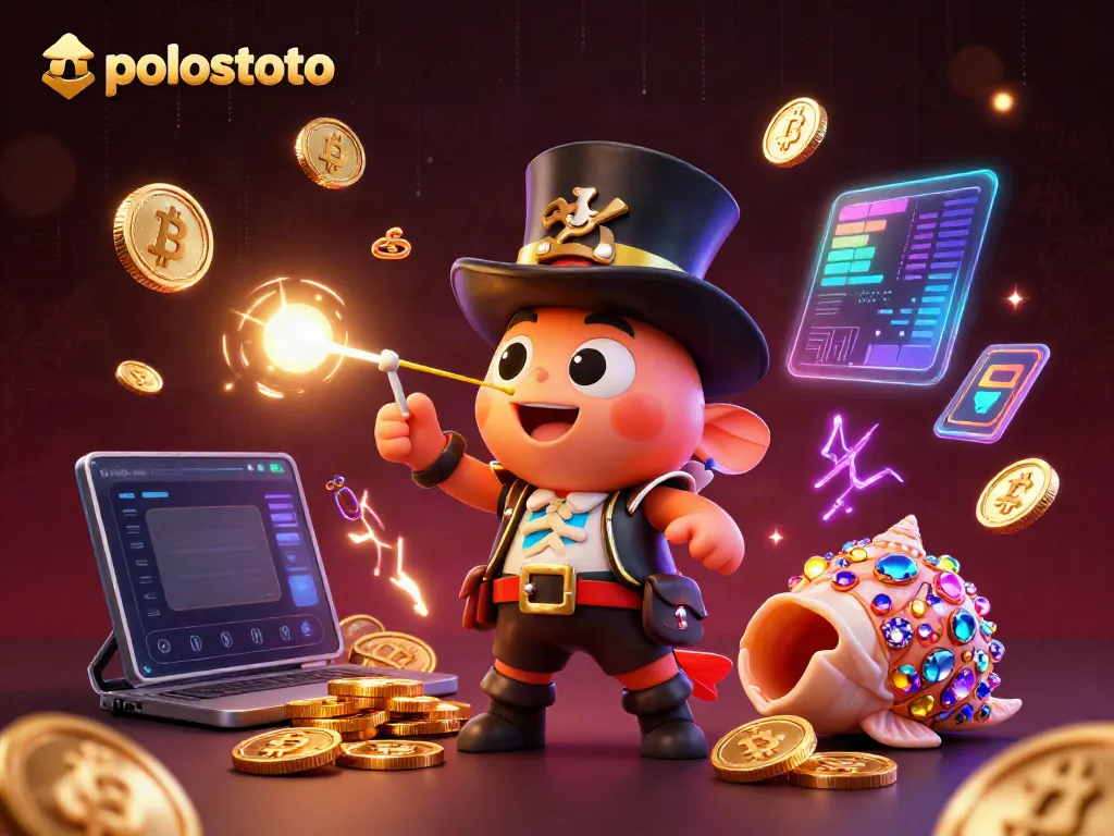 Experience the excitement of polostoto with a vibrant illustration featuring an anglerfish, shrimp, and sea snail.