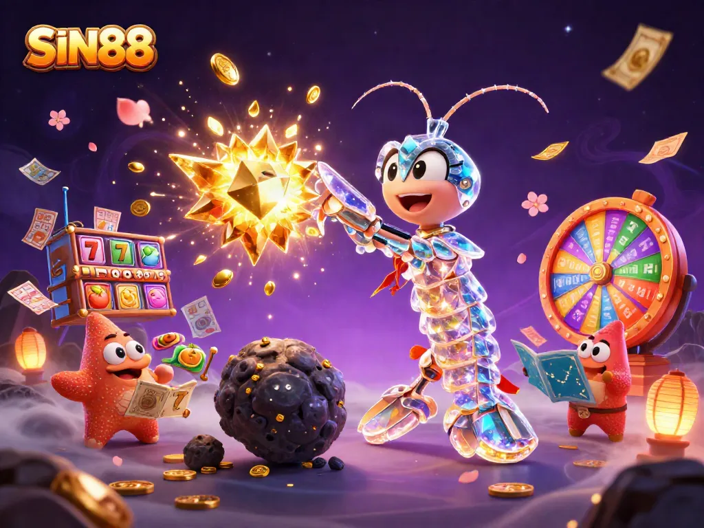 Experience gaming excitement with SIN88, featuring a galactic samurai and jackpot treasures.