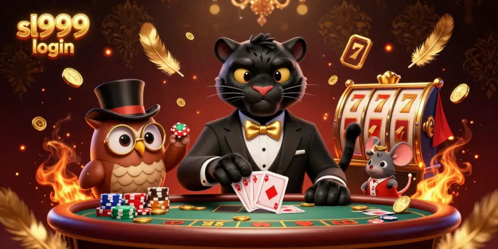 Engage in thrilling casino games with sl999 login featuring stylish 3D characters in a vibrant and richly detailed atmosphere.