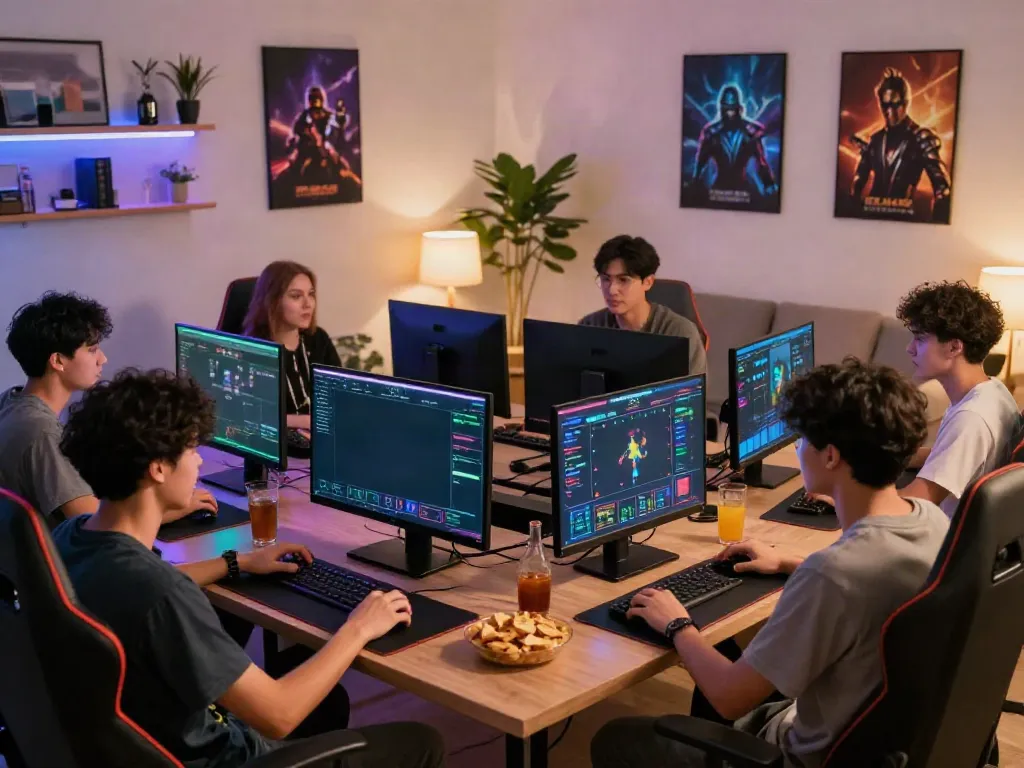Exciting gaming scene focused on online betting with friends at nhà cái five88, featuring vibrant visuals and an interactive atmosphere.